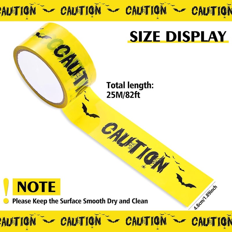 Daucin Halloween Caution Tape - Adhesive Decoration Tape Barricade Safety Tapes for Workplace Danger Areas - 82.02 Feet - Image 2